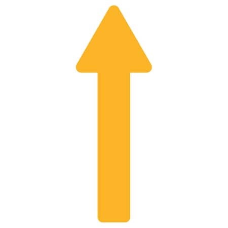 Identity Group Straight Arrow, Yellow, 15", 8609XY, PK10 8609XY